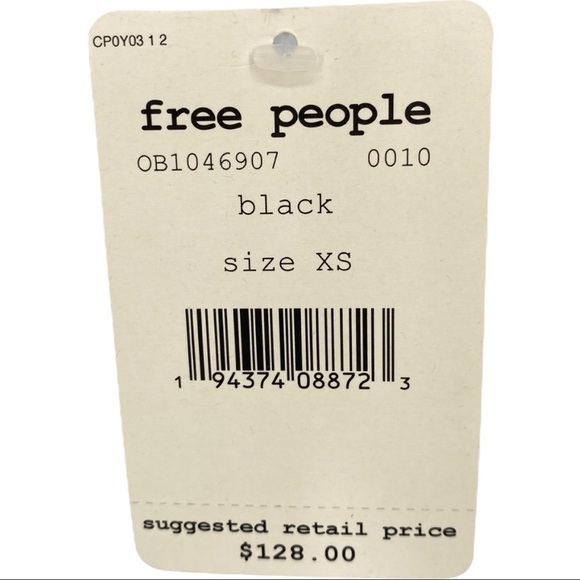 Free People Dress XS Velvet Mini Lace Trim V Neck Pullover Fit and Flare Black - Picture 7 of 16